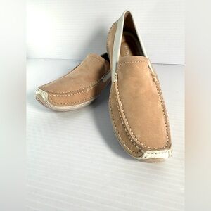Classic Tan Blush Pink Suede Slip-On Loafers
